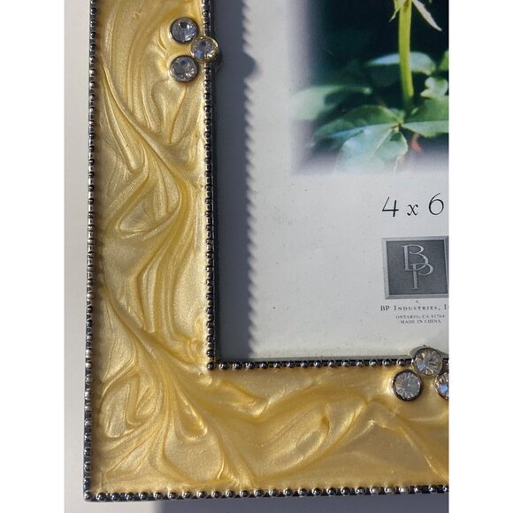Diana Series Picture Frame Gold Silver Rhinestone 4 x 6In Wall Hang Stand - Picture 5 of 16